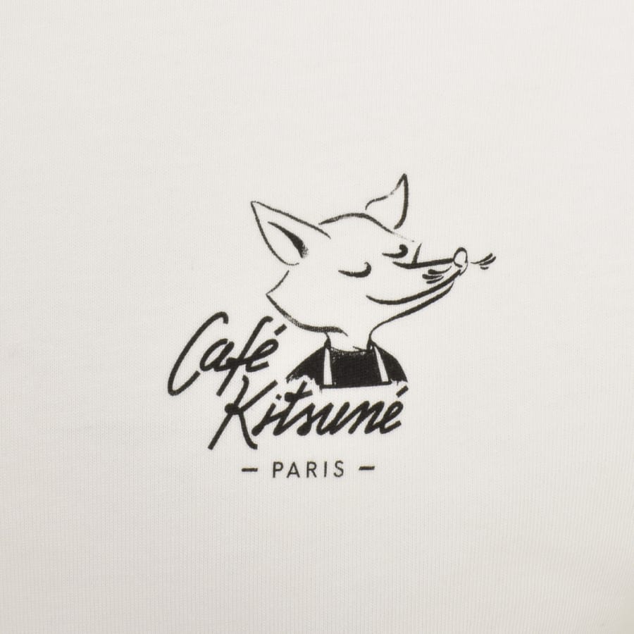 Maison Kitsune Cafe Kitsune T Shirt Cream | Mainline